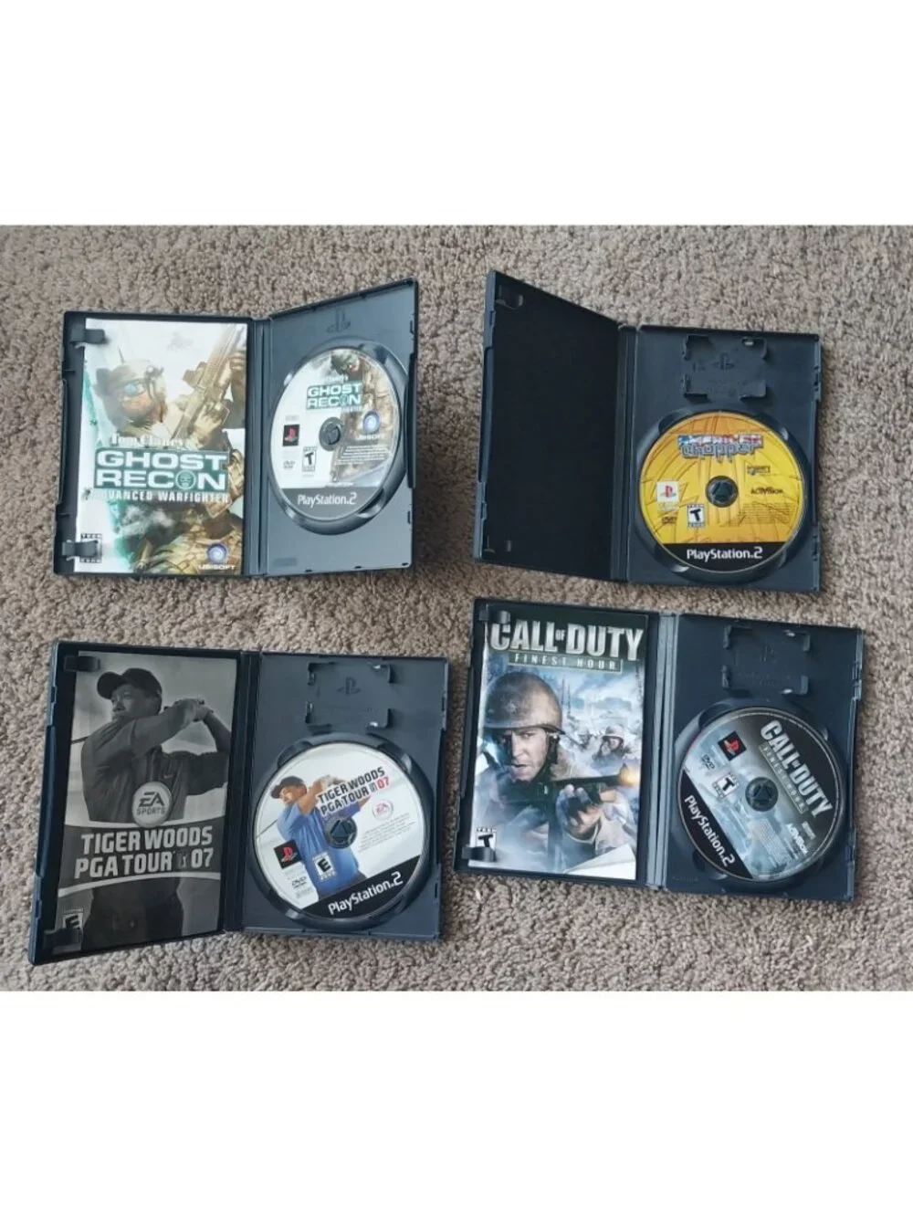 Sony Playstation 2 PS2 Games Lot Ghost Recon Call Of Duty PGA Tour 07